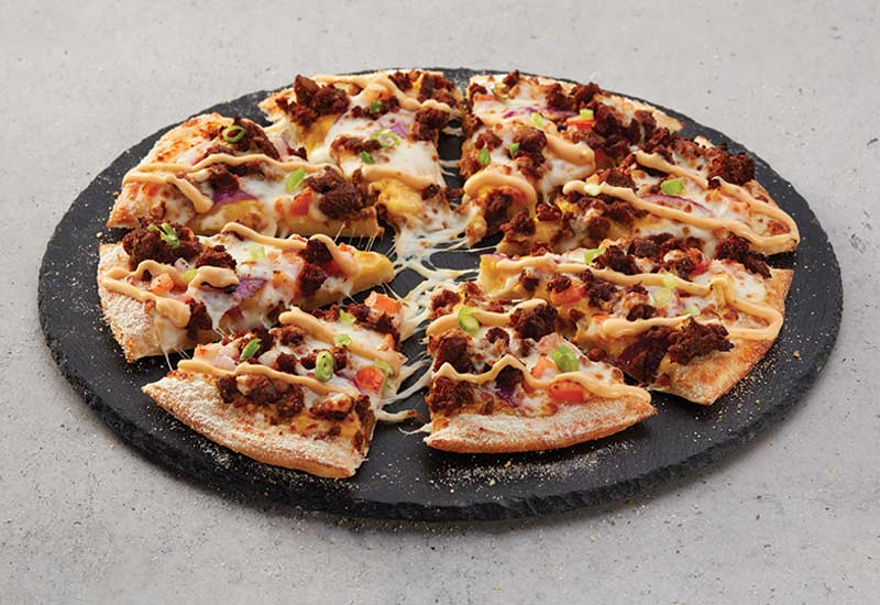 Vegetarian PlantBased Beef Loaded Burger Domino's Pizza