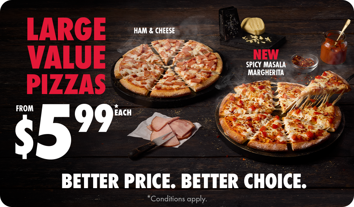 NZ 250728 NEW$5.99Valuepizzas Spicymasalamargherita SMSLP 1125X658px V1